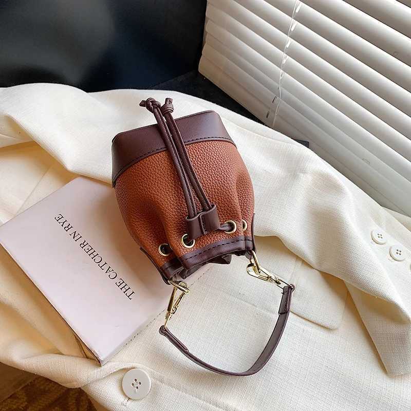 Designer Mini Bucket Handbag Wens Cstor Color Drstring Shoder Bag Fem Luxury Leopard Leather Crossbody Tote Pouch D251014