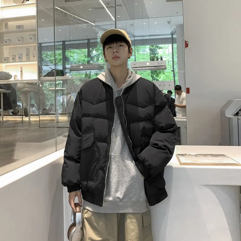 Cotton Jacket Mens American Bread Winter Plus Velvet Thickened Warm Coldresistant Work 251011