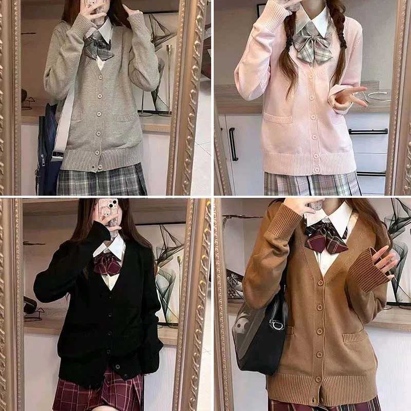 Mikasa pink cardigan sweater wi e same style Anime character COS knitted sweater JK uniform sweater jaet W251014