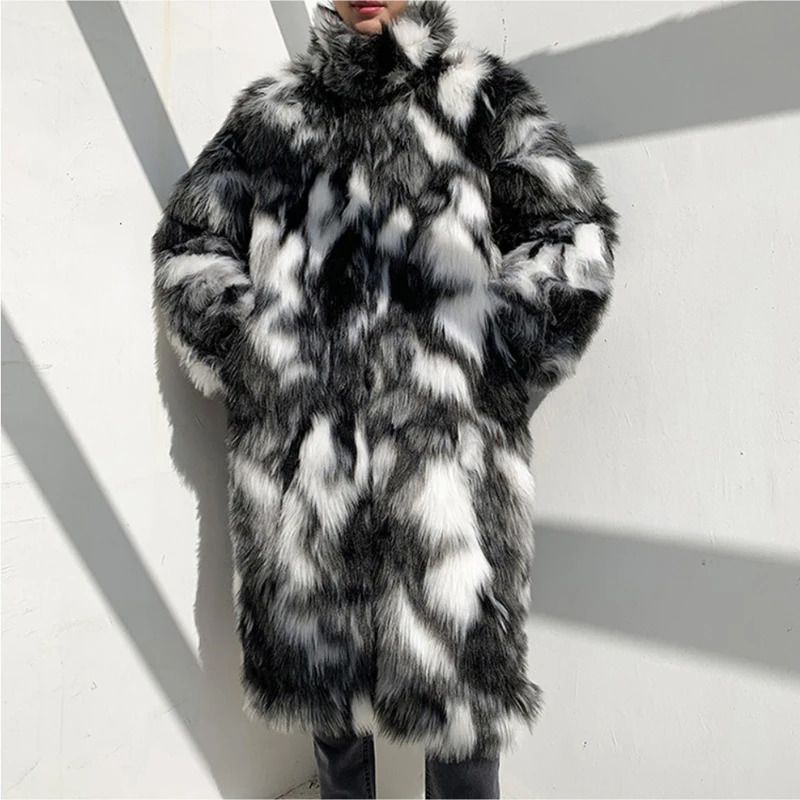 Winter Fur Coat Mens Warm Thick Parka Men Fashion Casual Long Coat Man Streetwear Wild Loose Jacket Male Clothes Overcoat S6XL 251011