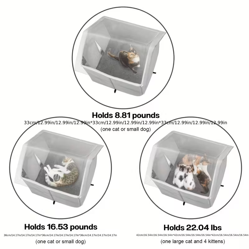 Outdoor waterproof cat house and dog house, windproof Oxford cloth small animal shelter pet house, four seasons protection