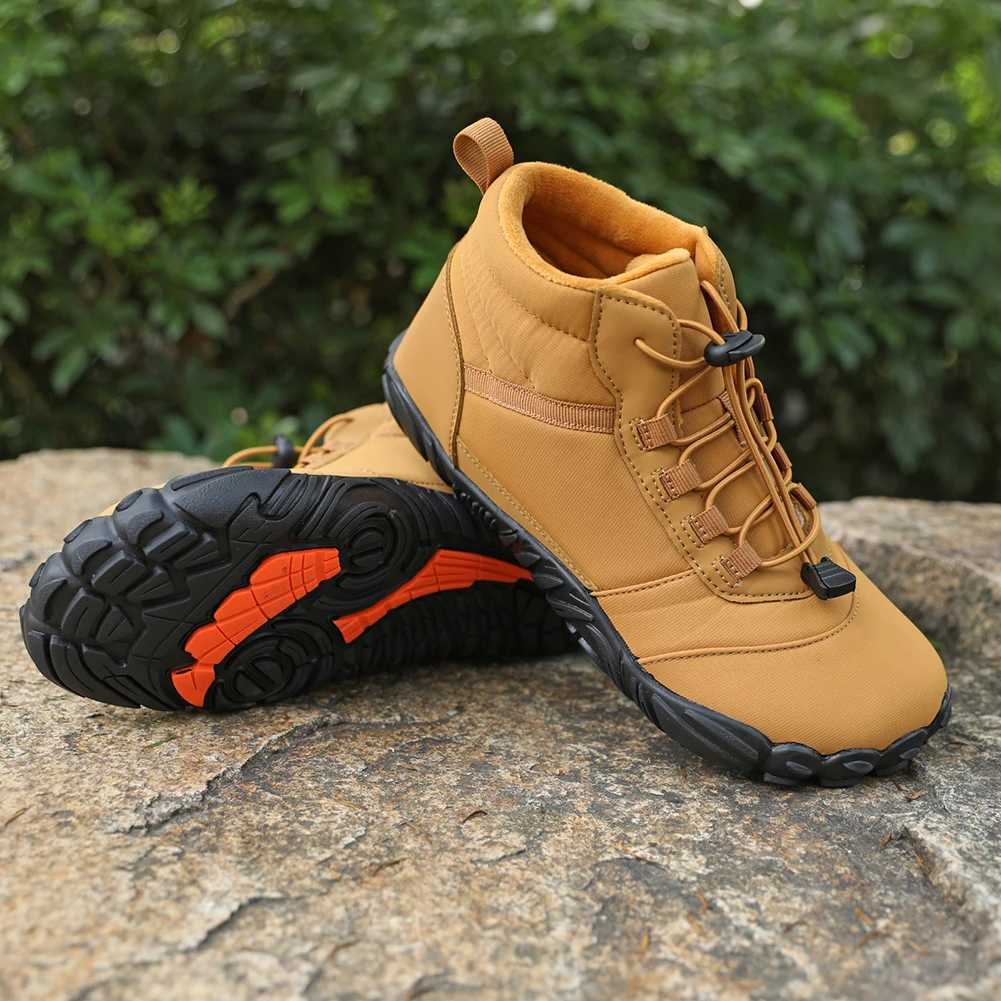 Winter Warm Running Barefoot Shoes Women Men Rubber Running Shoes Waterproof NonSlip Breathable for Outdoor Walking C251014
