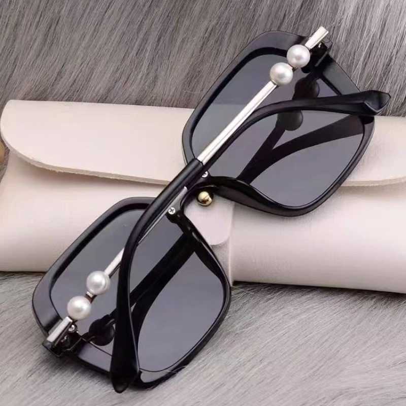 2025 New Luxury Polarized Sunglasses Women Oversized Polygon Sun Glasses Alloy Legs Ladies Pearl Sunshade Gafas De Sol UV400XJ251014