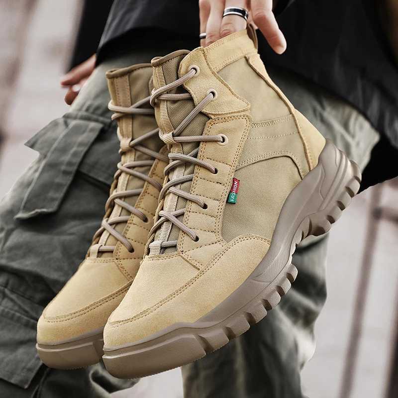 Mens Allseason Ankle Boots Desert Hiking Boots Outdoor Tactical Boots Hunting Boots Mens Work Boots Mens Casual Shoes C251014