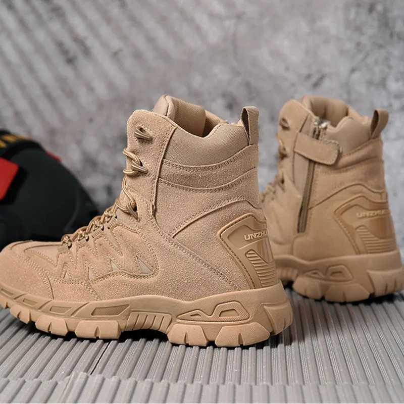 CHRLCK Waterproof Hiking Shoes Outdoor NonSlip Hiking Shoes Men Breathable Tactical Shoes Breathable Mountaineer Hunting Boots C251014