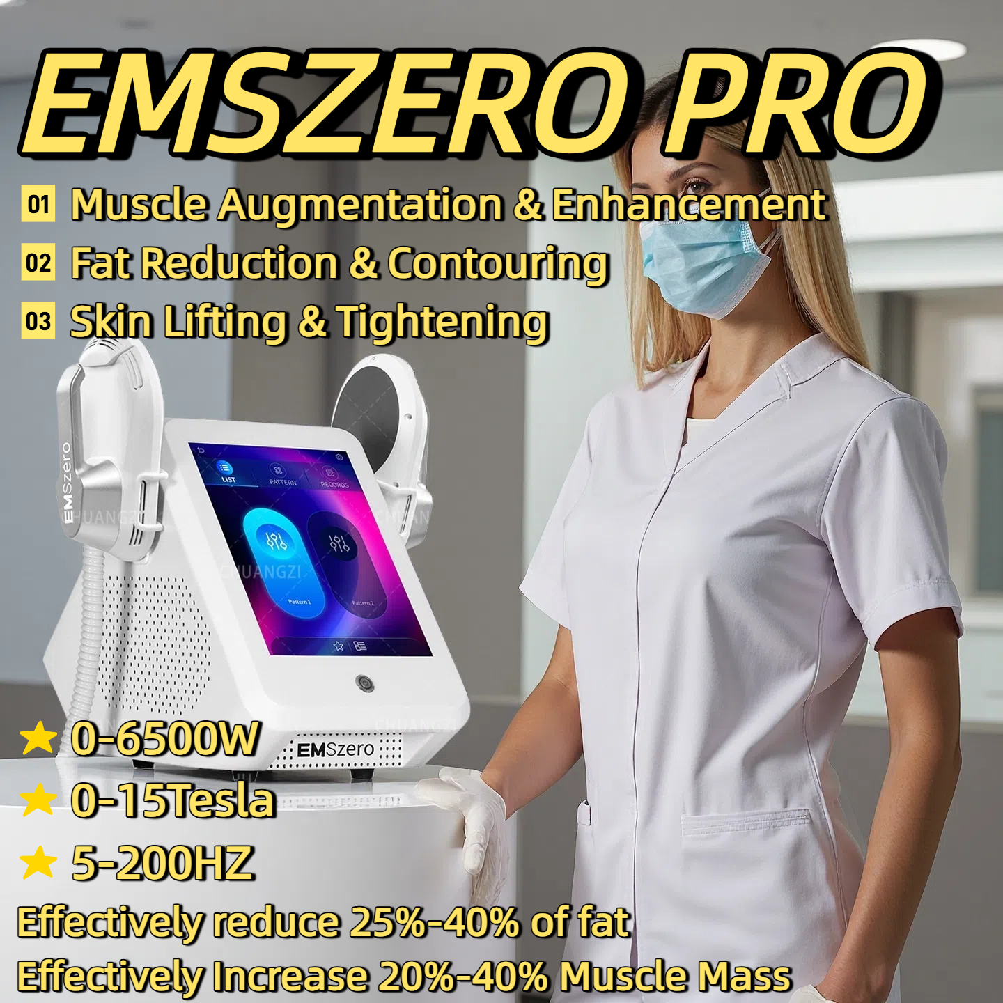 EMSzero NEO Pro RF Slimming Machine EMS Sculpt Body Sculpting RF Weight Loss Slimming And Muscle Building Fat Loss Electromagnetic Stimulation HIEMT M