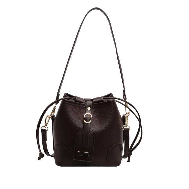 Casual Cmuter Large Capacity Shoder Bag Simple Fiable Korean Style Sling Bag Wen Minimalist Design Bucket Bag D251014