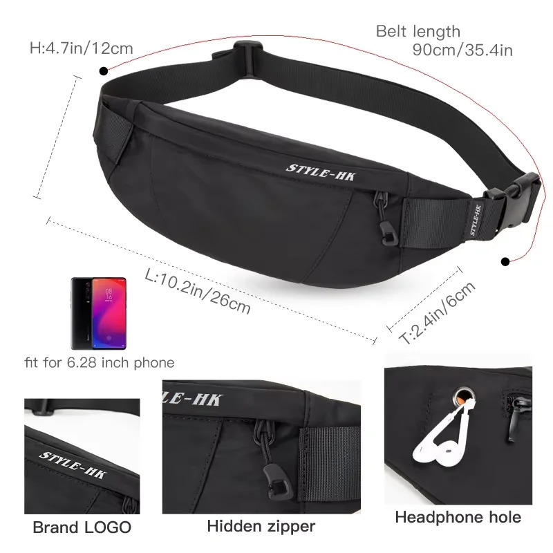 Heroic Knight High Quality Waist Pack Man Casual Outdoor Travel Cross Shoulder Bag Fashion Sport Chest Waterproof fanny 251014