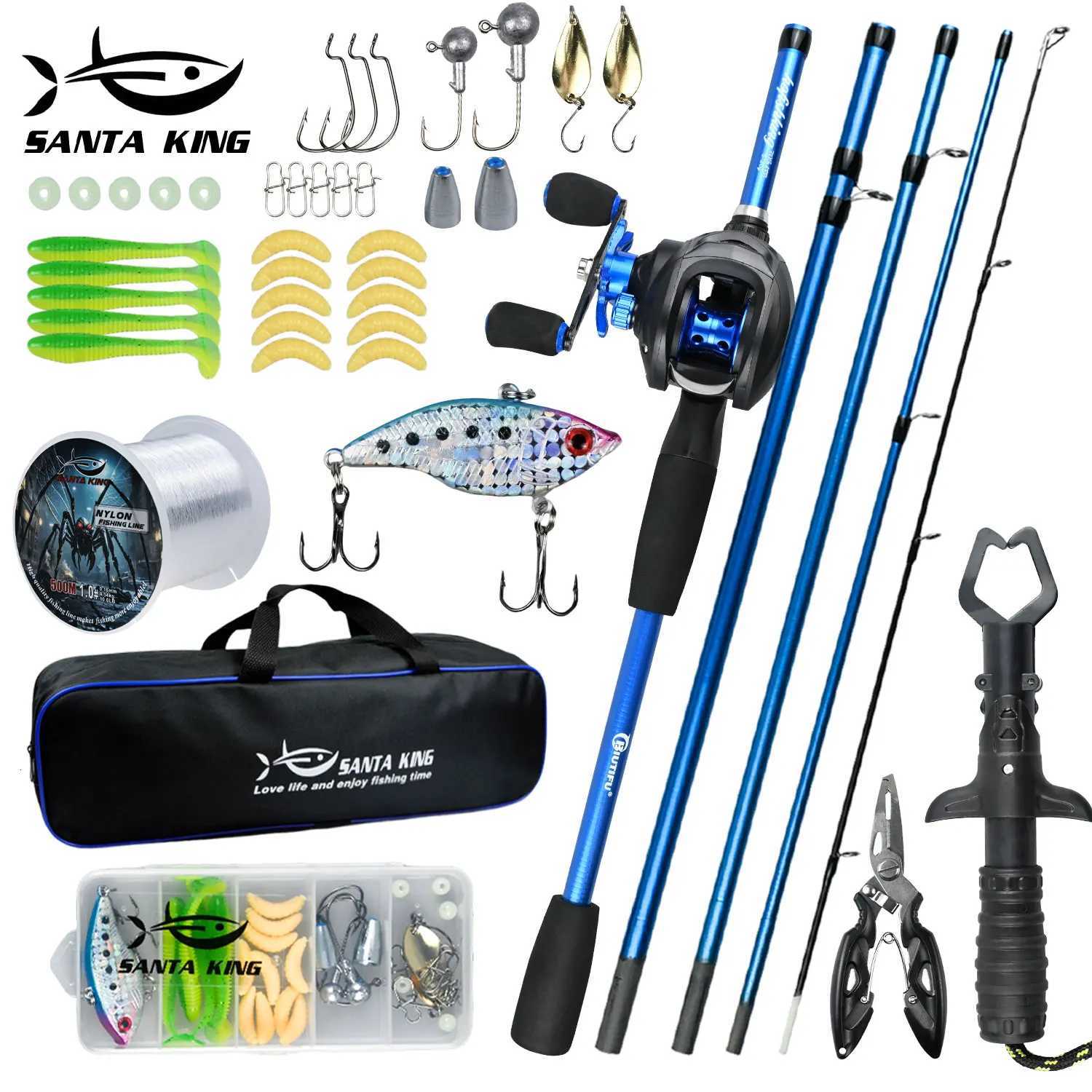 Fishing Rod Reel Set with Fishing Gear Bag Fish Controlr Fishing Line Fishing Pliers Compte Fishing Equipment Kit Y251014