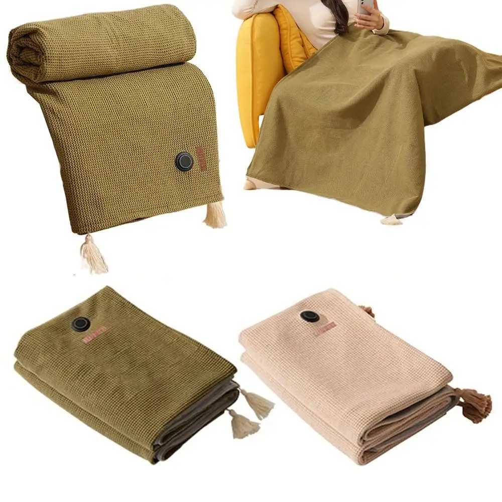 Washable Wearable USB Heating Blanket 3 Modes Foldable Electric Heating Pad Quickly Heating Zipper Closure Y251014