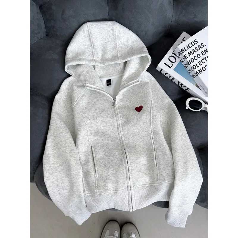Long Sleeve Zipper Hoodie Womens Autumn Early Season TShirt Cardigan Style Loose Fit Short Length Cartoon Anime Design J251014