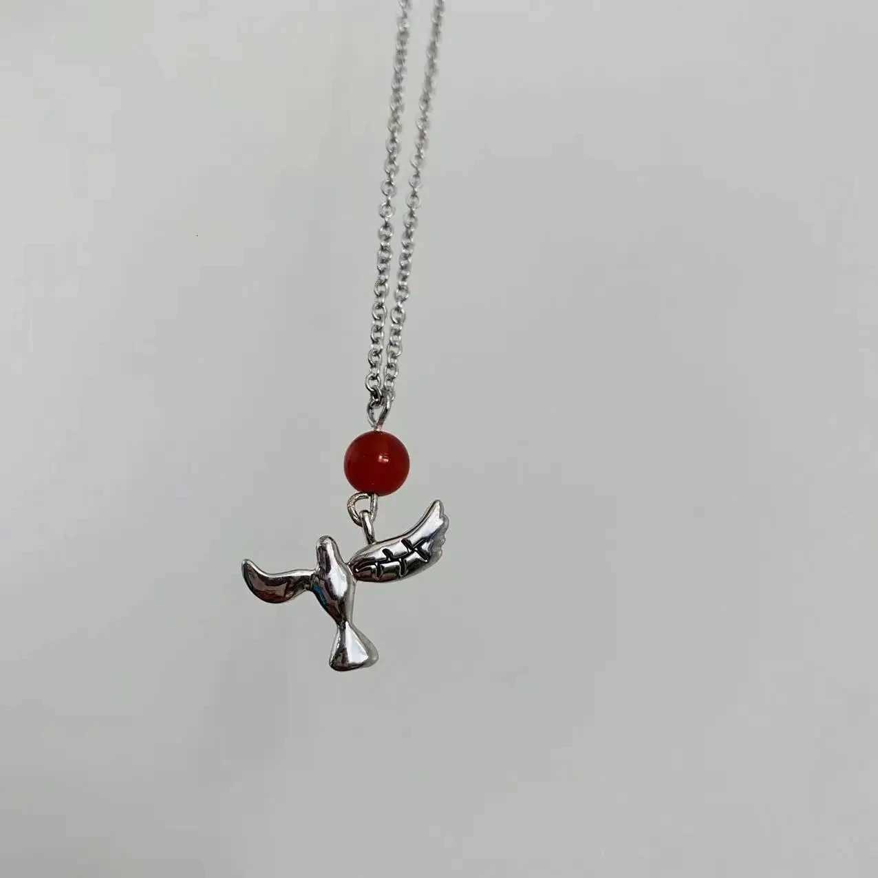 3colors send postcard Snowdrop same Jung Hae In pigeon Korean drama necklace new lucky clavicle chain for men women gift FansT251014