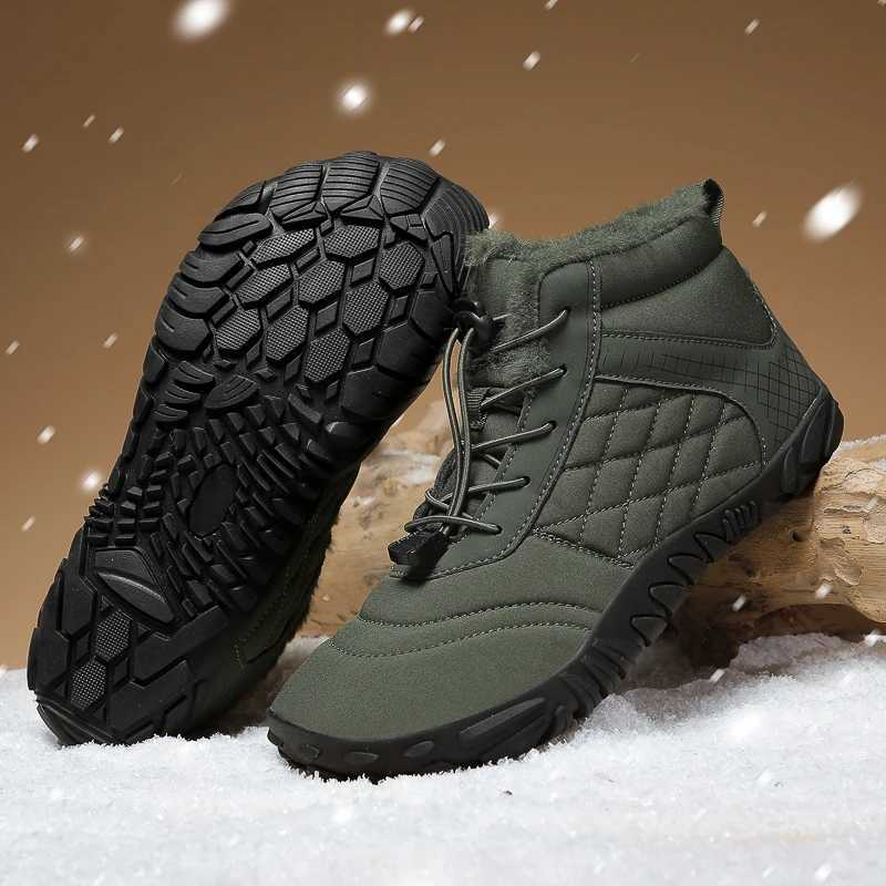 Winter Snow Boots Men Shoes Antislip Keep Warm Soft Plush Hightop Boots Women Faux Fur Durable Outdoor Hiking Shoes Men C251014