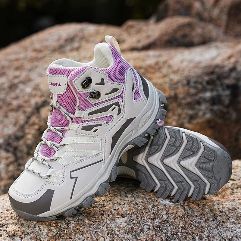 Ladies Climbing Shoes 2025 New Comfort Sneakers Unisex Camping Boots Durable Thick Bottom Anti Slip Walking Hiking Shoes C251014