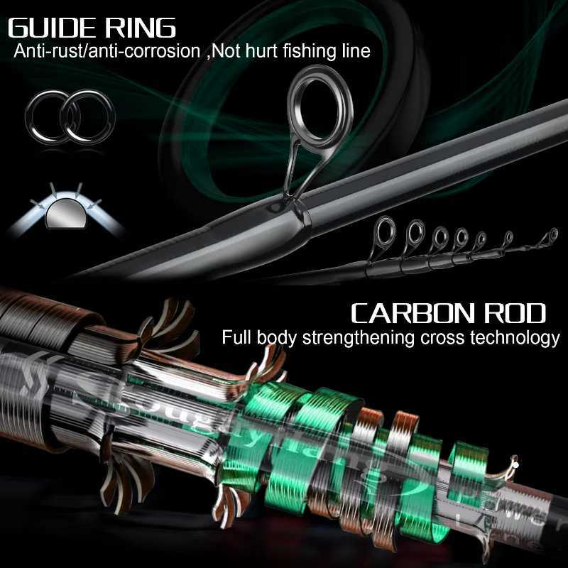 Sougayilang Tesco Fishing Combo 18m24m Caon Fiber Casting Fishing Rod and 721 Gear Ratio Max Drag 8kg Reel Pesca Y251014