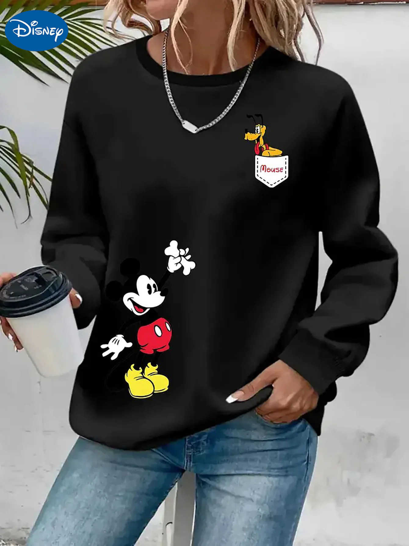 Disney Mickey Mouse Series Mens Women Hooded Sweatshirt Pullover Tops Autumn Winter Fleece Oversize ONeck Unisex Clothing Hoody H251014