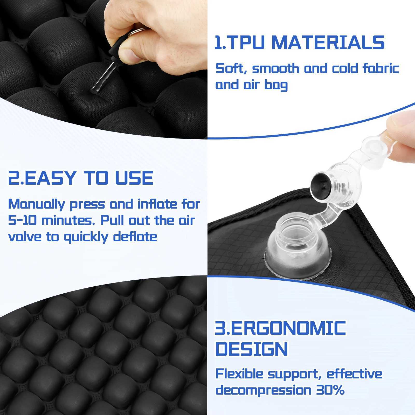 Air Bags Travel Cushion High Rebound Pressur 3D Air Cell Seat Cushion Lightweight Breathable for Car Office Chair Home C251014