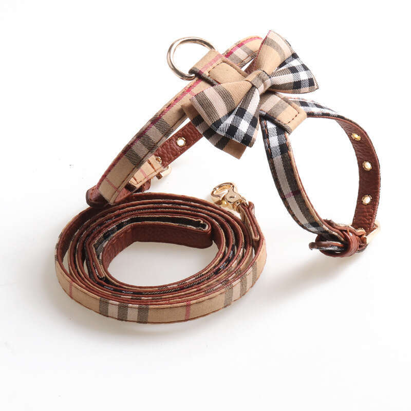 Dog Leashes Designer Pet Collar Designer Cat Dog Leash Luxury pu leather Pets Outward travel equipment