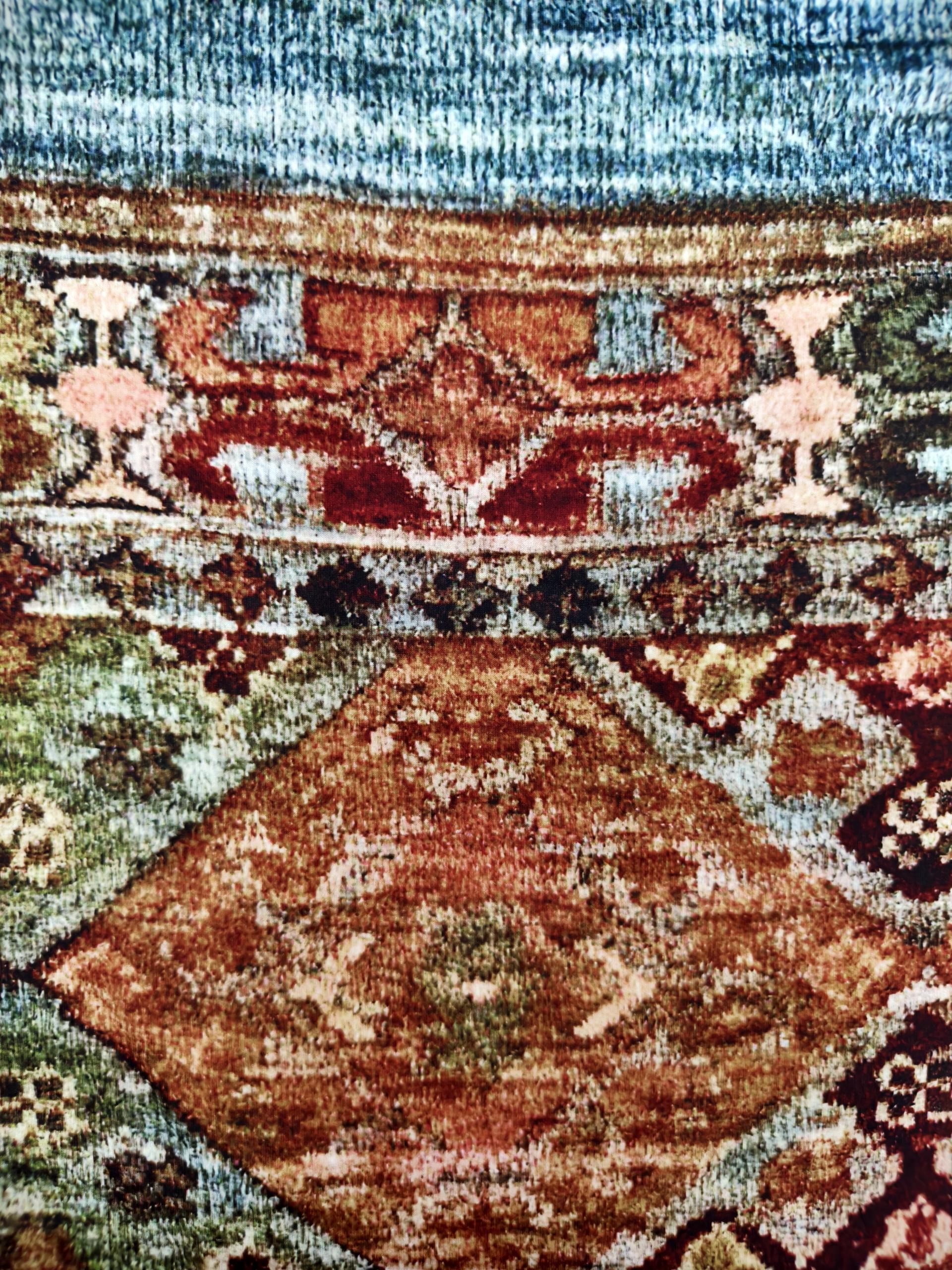 Women's Autumn Winter Ethnic Retro All-Over Printed Long-Sleeve Crew Neck Elegant Midi Dress-CF56358