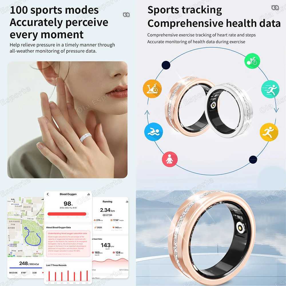 Fashion Smart Ring for Men Wen Health and Sleep MonitorMenstrual cycle detection5ATM WaterproofMtisport Mode Smartring Y251014