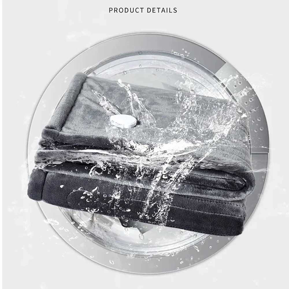 Flannel Electric Heated Blanket Bed Warmer Soft Nap Throw with 9 Heating Levels 12 Hours autoOff 5S Fast Heat Up Washable Y251014