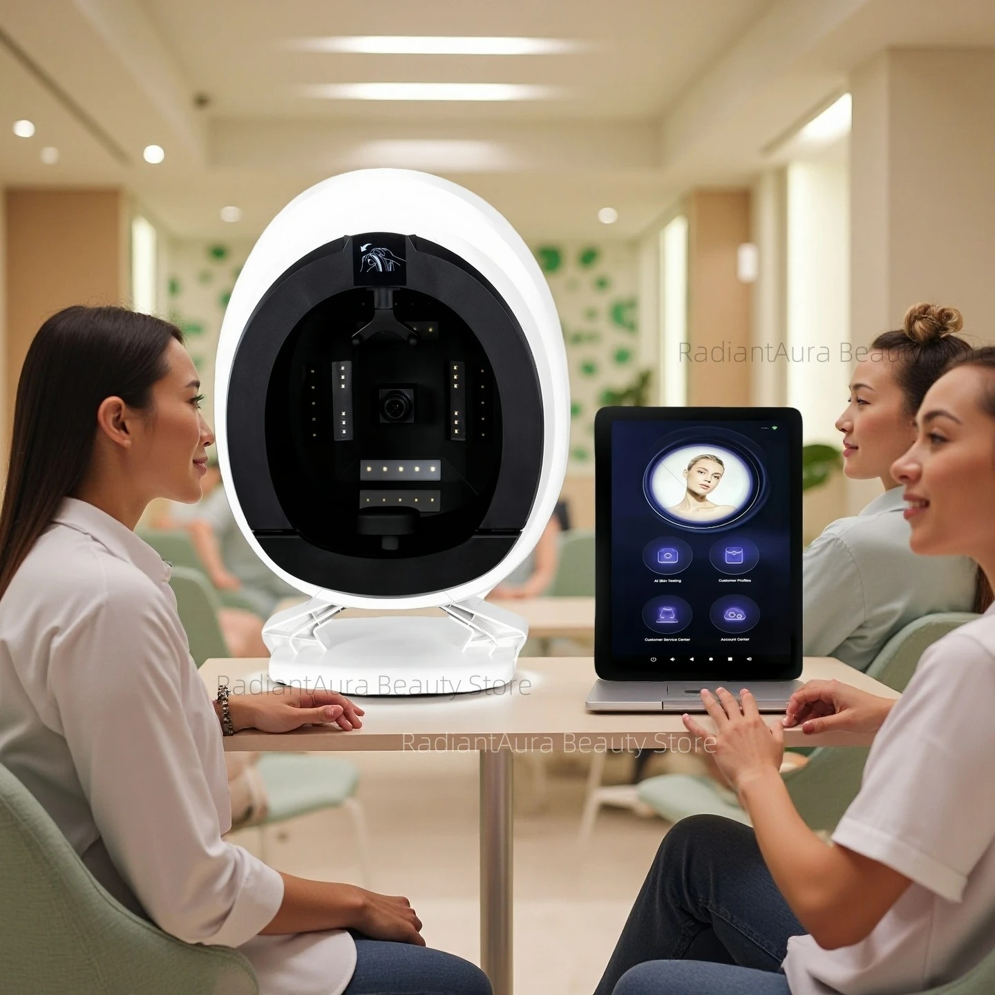 AI Facial Skin Analyzer Equipment 3D Professional Skin Analysis Machine For Beauty Salon Use With 19 Indicators HD Camera And Smart Report System