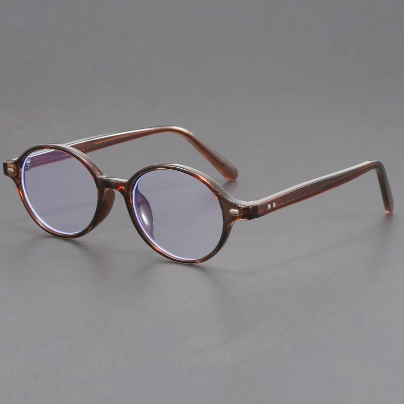 Oval Anti Blue Light Glasses, Office Work Online Class Essential, Reduce Eye Strain, Small Round Women Men Classic Nerd, Blocking Rays Prescription Op