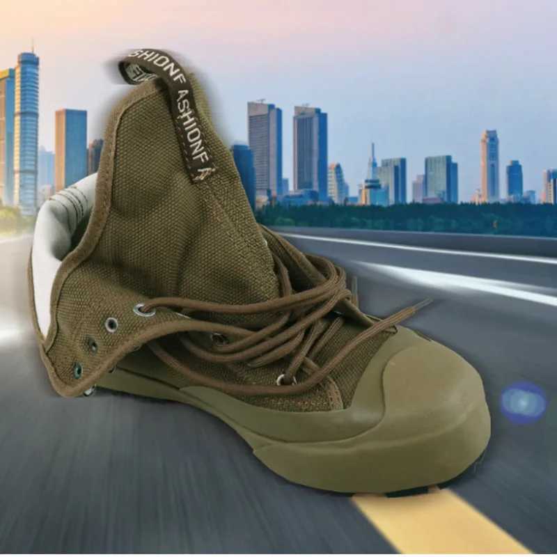 Couple Antipuncture Hightop Hiking Shoes Mens Canvas Training Sneakers Site Labor Rubber Boots Outdoor Climbing Ankle Botas C251014