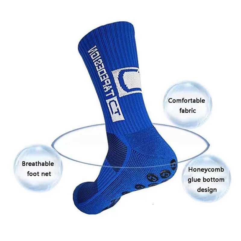 2025 New ANTI SLIP Tape design Football Socks Mid Calf NonSlip Soccer Sport Cycling Sports Mens Women Sock Grip Yoga 1 Pairs Z251014