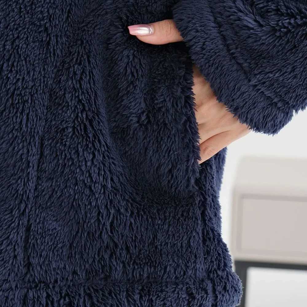 Winter Thickened Fleece Lined Pajama Set Warm Flannel Sleepwear Zipper Home Clothes Two Piece Comfortable Soft Polyester Y251013