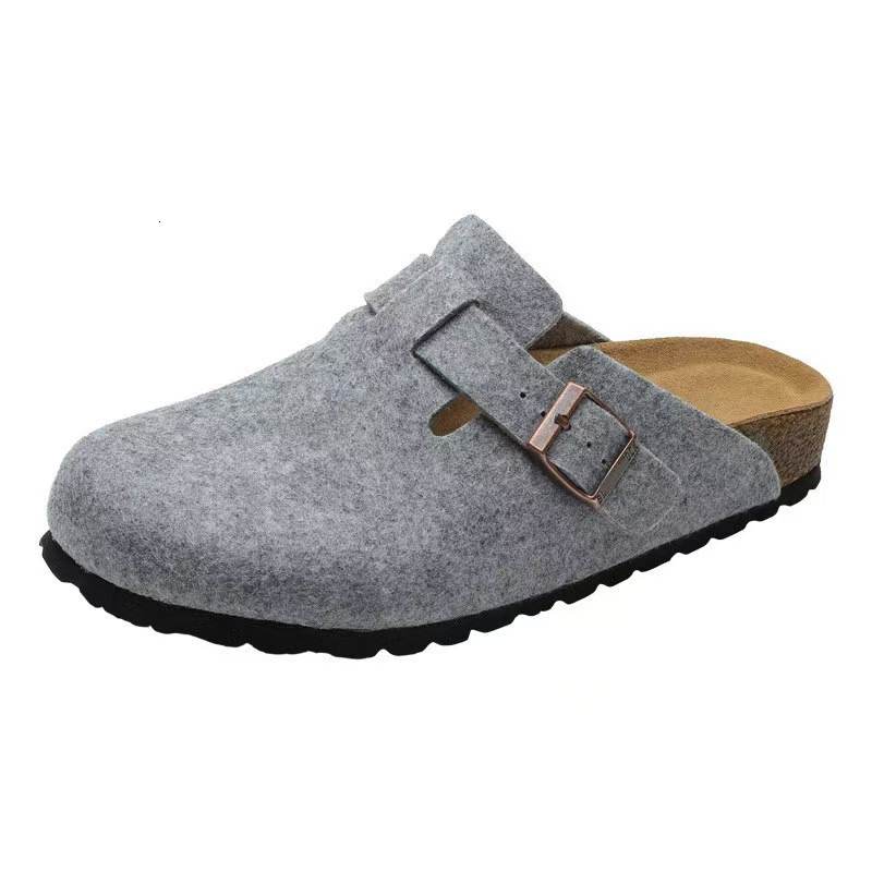 Genuine cowhide men's and women's Boken shoes, pure source, casual and comfortable, retro cork thick sole, toe cover, autumn and winter styl