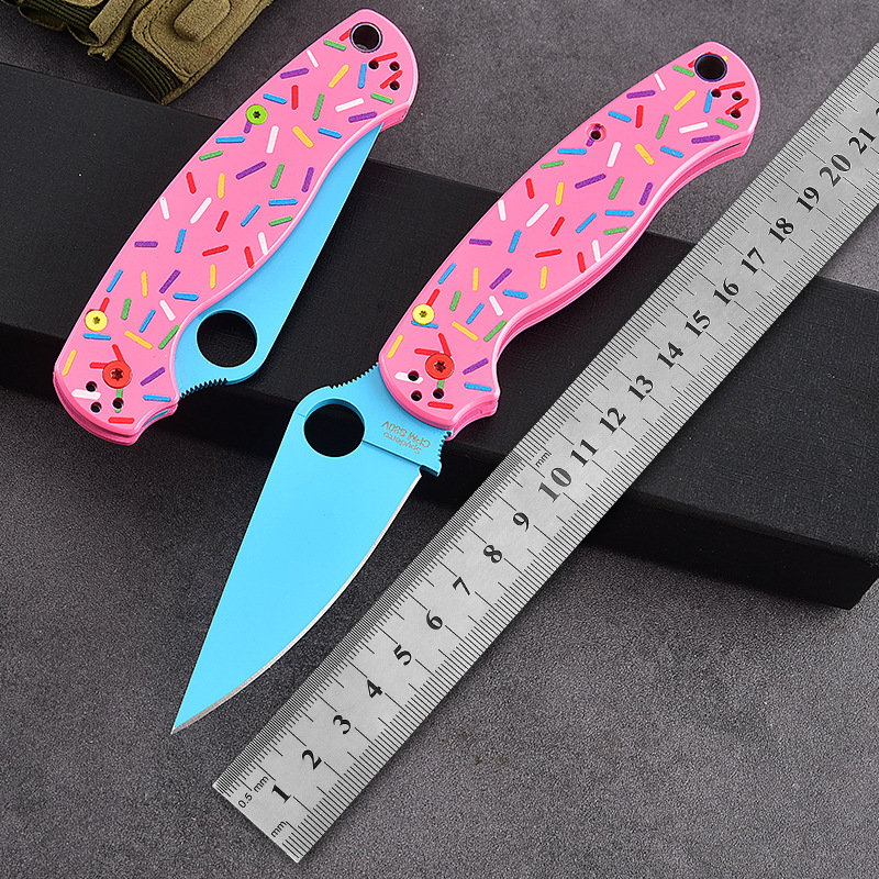 C81 Donut Pocket Folding Knife S30V Blade Aluminum Alloy Handle Portable knife High Hardness Sharp Outdoor Wilderness Survival Camping Hunting knife