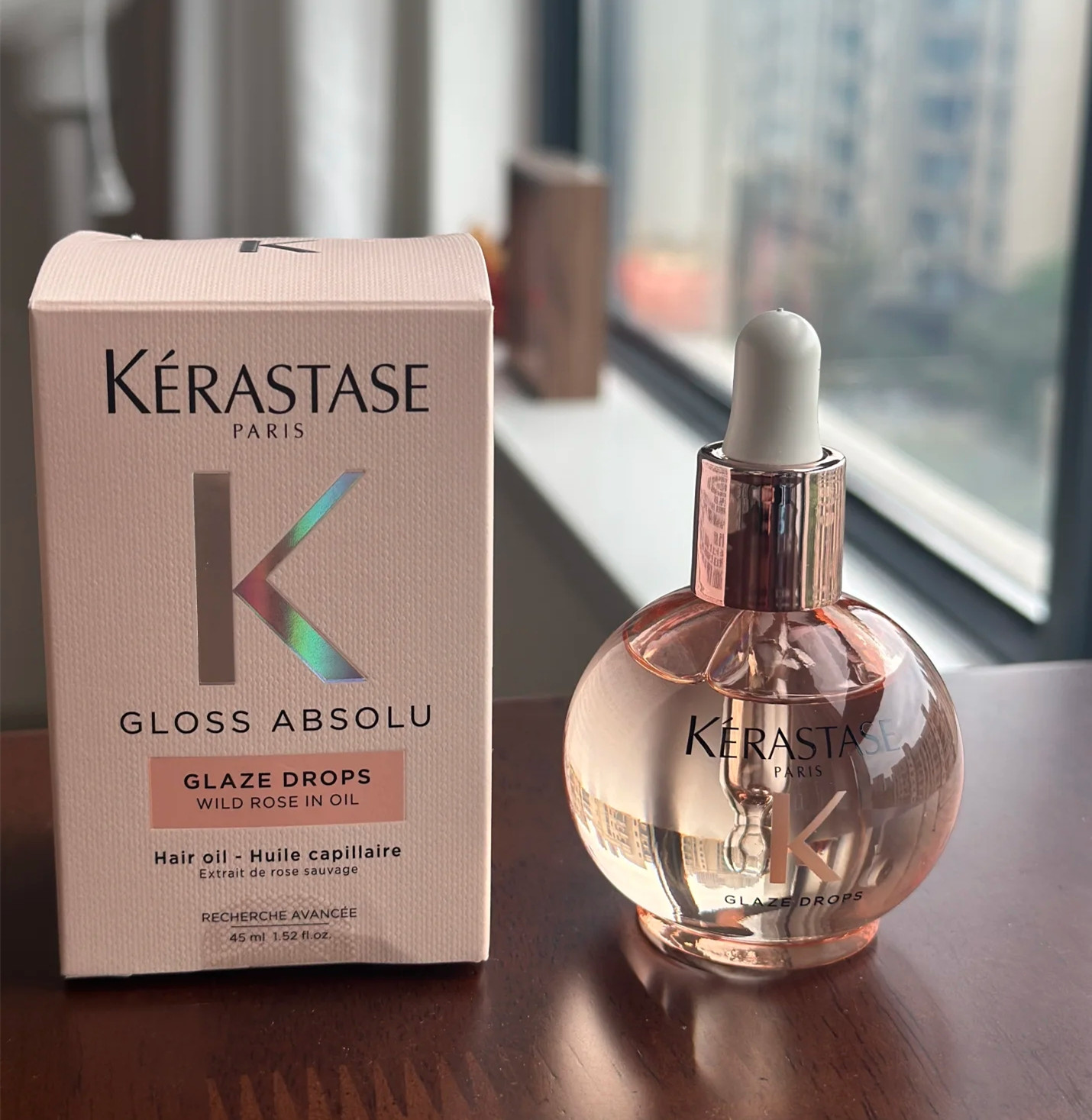 KERASTASE Hair oil Gloss Absolu Glaze Drops Wild Rose In Oil 45ml Hair oil Huile capillaire Hair Products