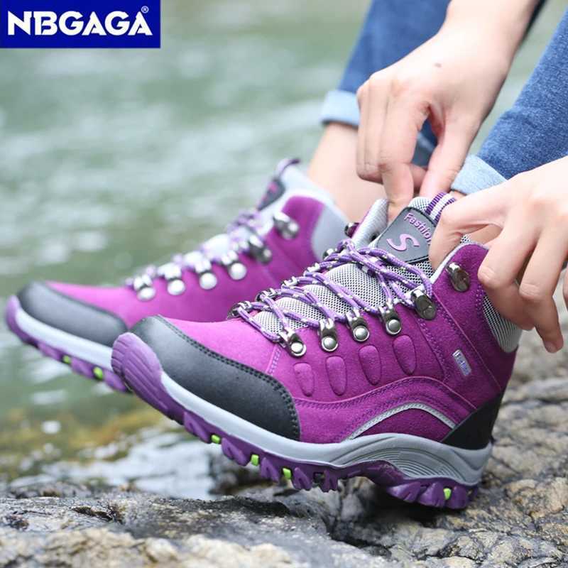 Outdoor Mountaineering Shoes Fashion Womens Wearresistant Hiking Sneaker Comfortable Anti Slip Hunting Sports Walking Shoes C251014