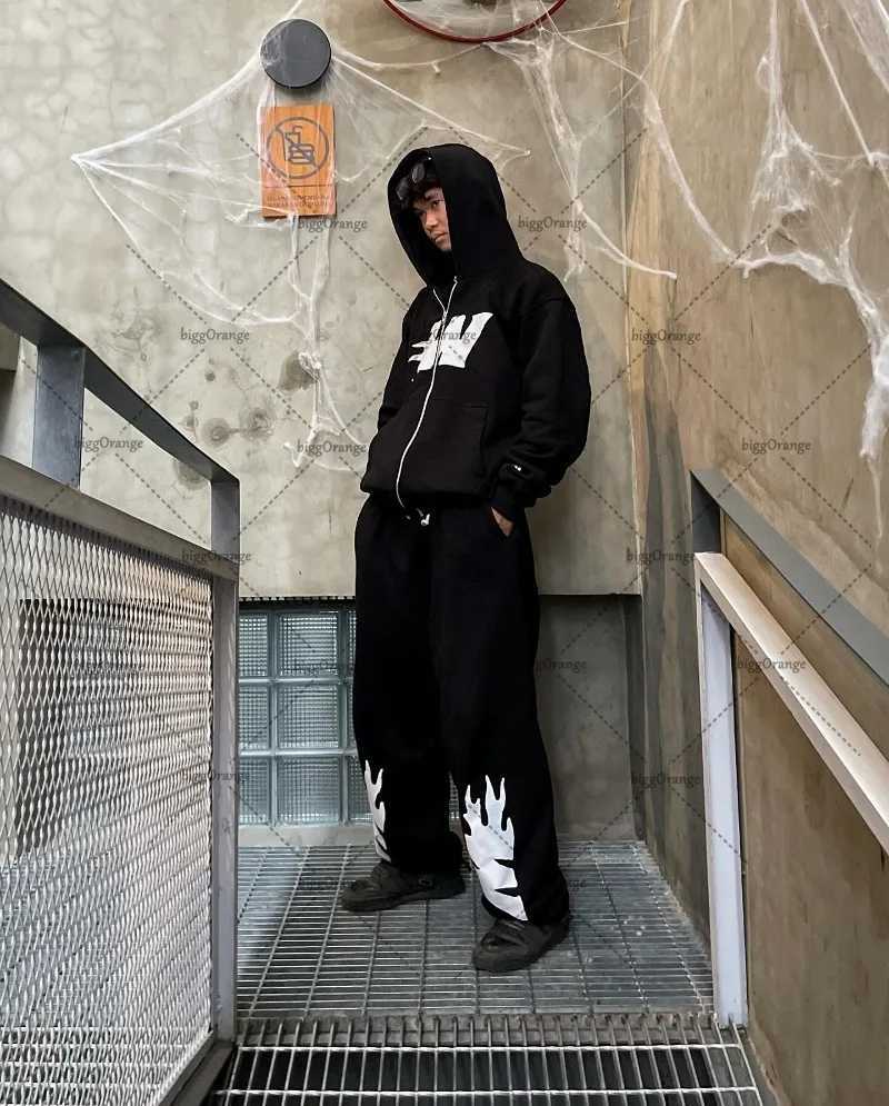 2024 American New Style Letter Print Fashion Loose Zipper Hoodie Men Harajuku R Casual Versatile Oversized Sweatshirt Women W251014