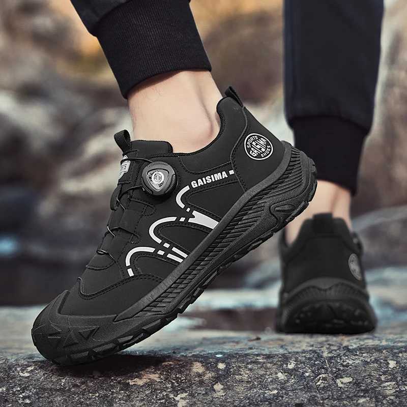 Fashion Knob Walking Shoes Men Outdoor AntiSlip Hiking Shoes For Men Platform Breathable Trekking Sneakers Men Working Shoes C251014