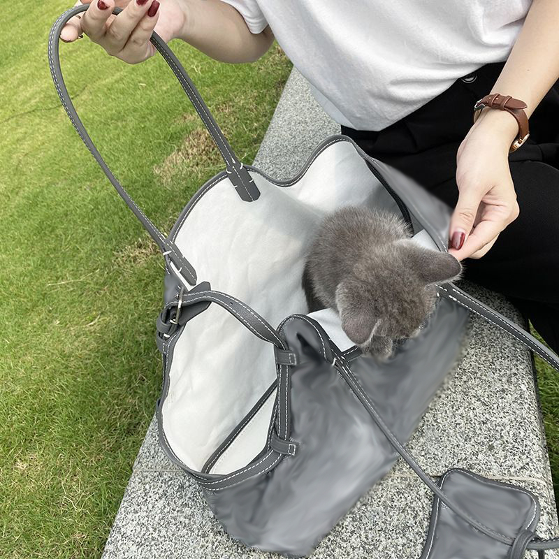 Designer Dog Carrier Purse, Portable Travel Dog bag, Sided Tote Carrier for Small Animals, Leather Travel Bag Ideal for Shopping, Outdoor Hiking, Walk