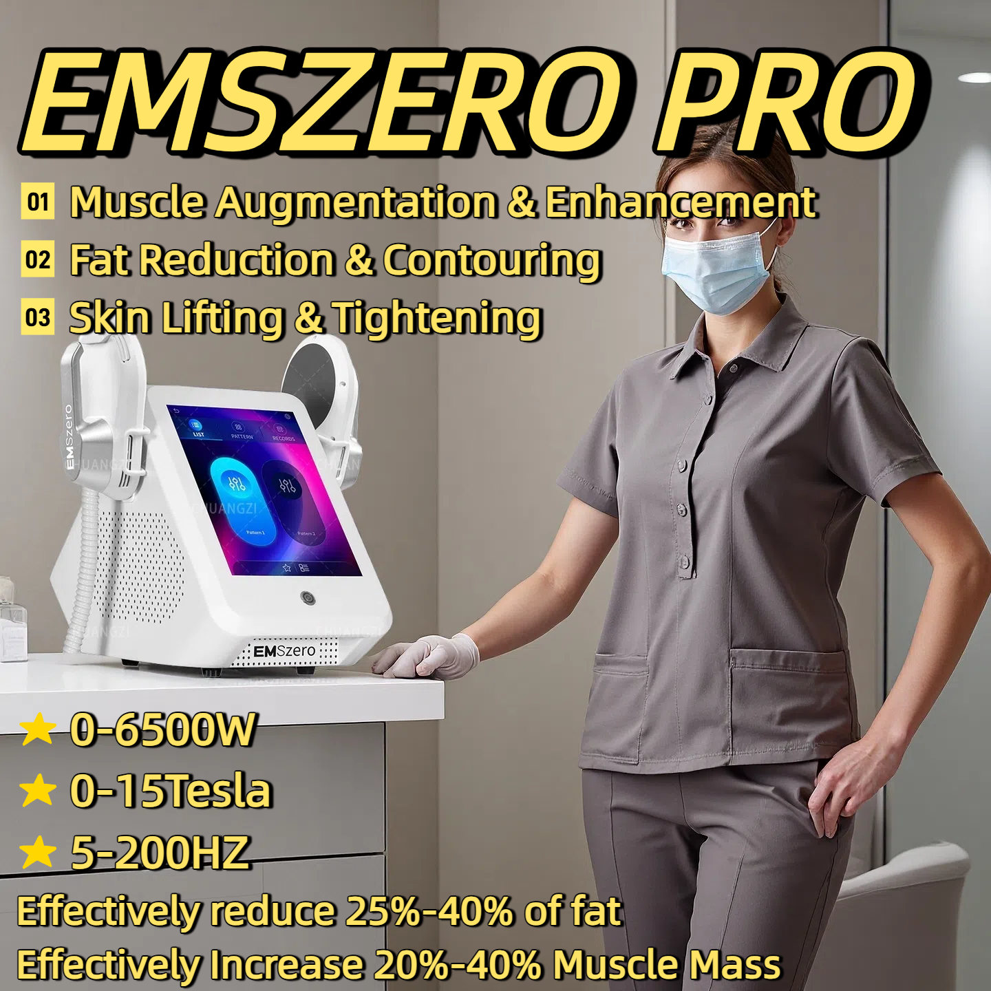 EMSzero RF Slimming Machine EMS Sculpt Body Sculpting Weight Loss Slimming And Muscle Building Fat Loss Electromagnetic Stimulation HIEMT EMS Machine 