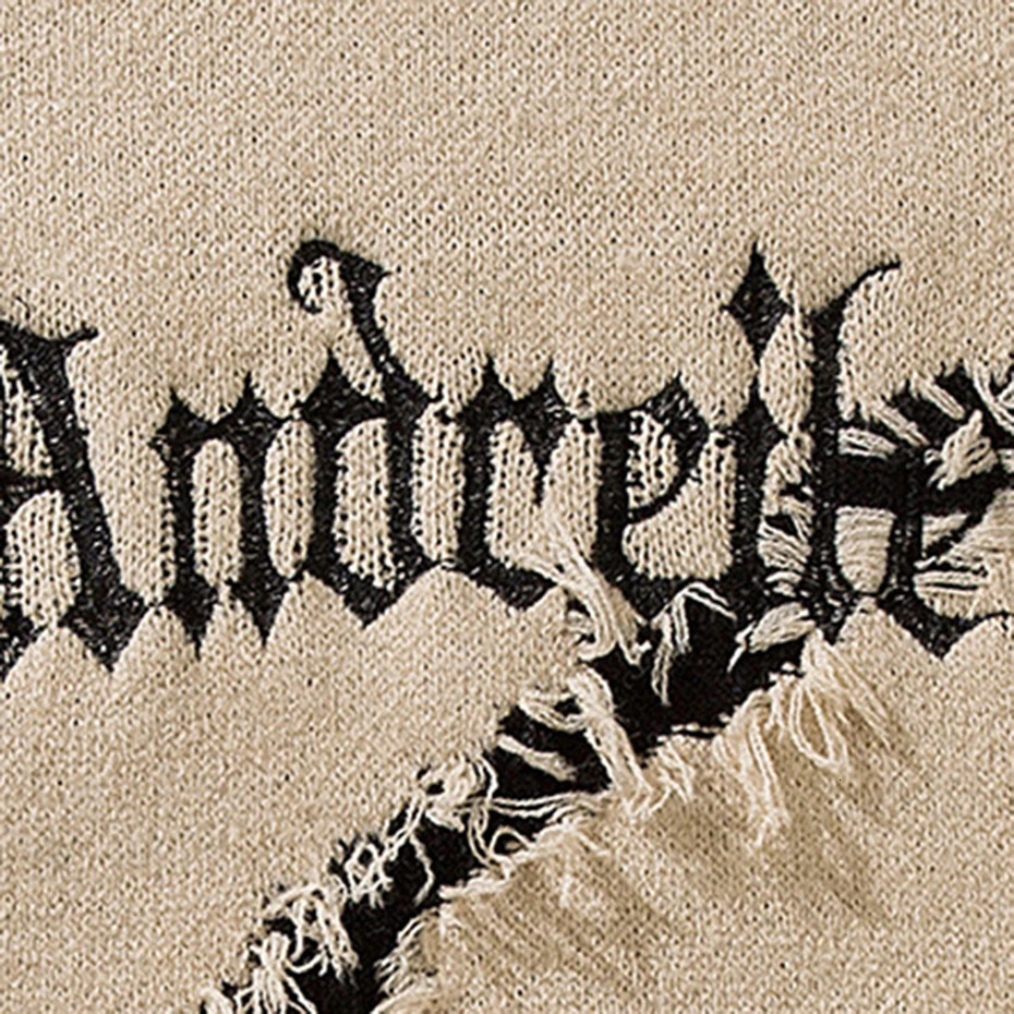 Vintage Ripped Sweaters Men Y2K Oversized Sweaters Knit Jumpers Streetwear Harajuku Hip Hop Sweaters Knitwear 251014