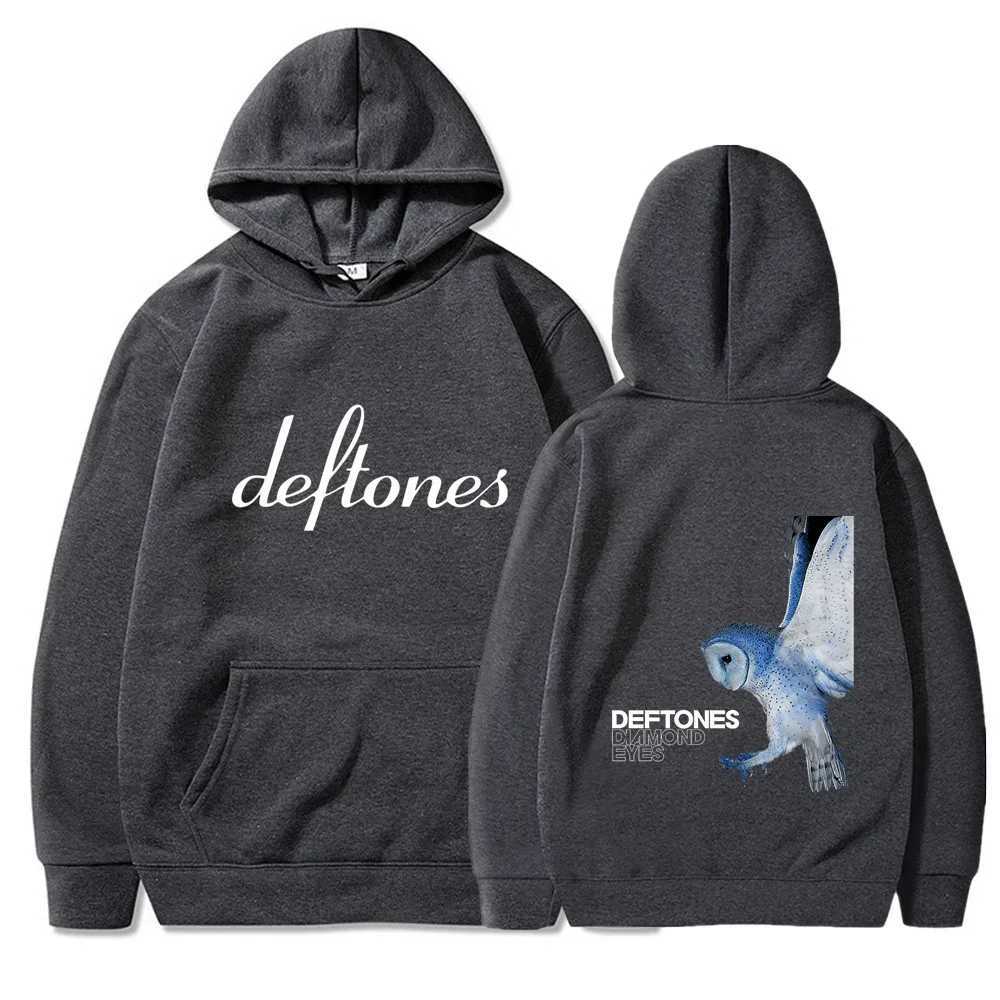 2025 Deftones Hoodie Autumn Winter Casual Loose ONeck Long Sleeve Hoodie Men Women Fashionable Warm Fleece Sweatshirts Unisex J251014