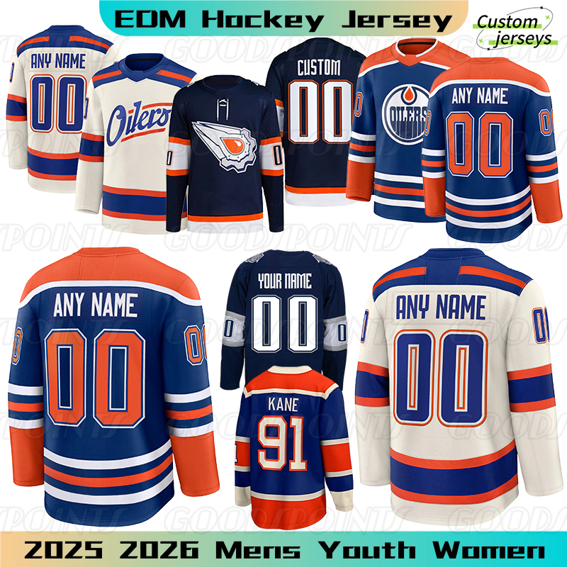 Edmonton Wayne Gretzky Oilers jersey Connor McDavid Leon Draisaitl jersey Kane Zach Hyman Darnell Nurse Nugent-Hopkins Bouchard Ekholm Jarry Coffey Hockey Jerseys