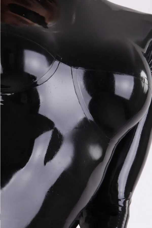 Latex Catsuit Handmade Sexy Rubber Bodysuit 3D Breast with Back Crotch Zipper for Men Women Customize Latex Suit C251014