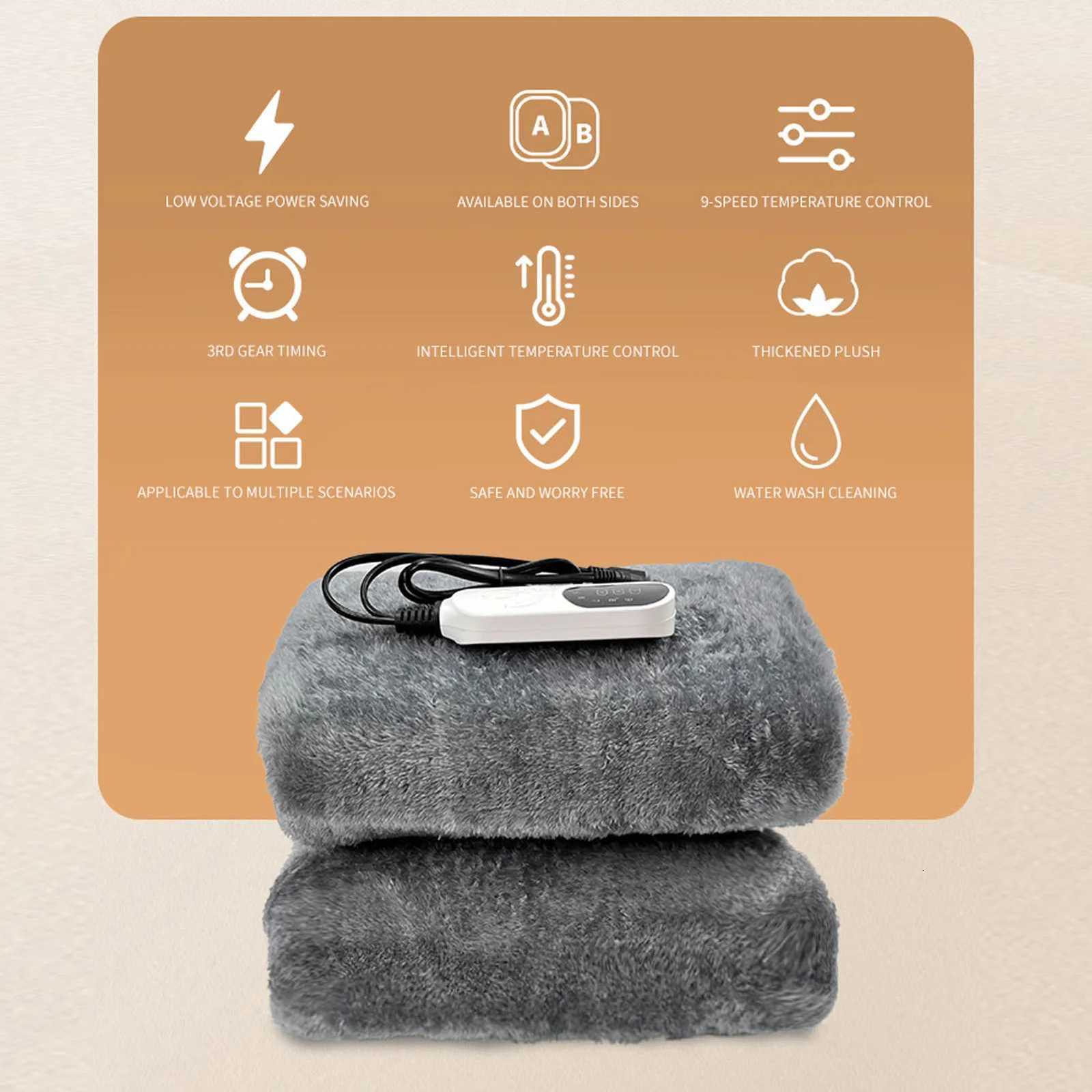 Car Heating Blanket 12V 48W Soft Warm Flannel Fast Heating Breathable Car Electric Blanket for Camping 100x75cm Y251014
