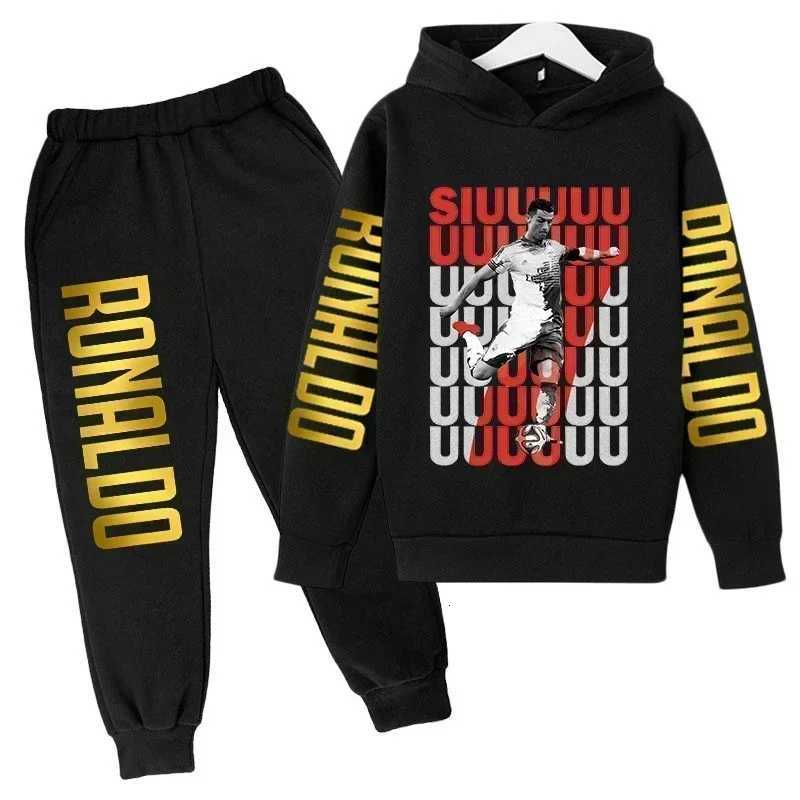 Autumn Fashion Brand Ronaldo Print Children Set HoodiePants Suit 2pcs Set Kid Boy Girl Clothes Casual Football Player Tracksuit X251014