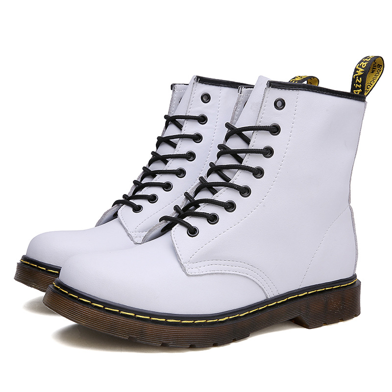 Designer shoes hot classic versatile fashion boots genuine leather high top casual vintage high quality Martin Boots for woman and men size 35-48 whit