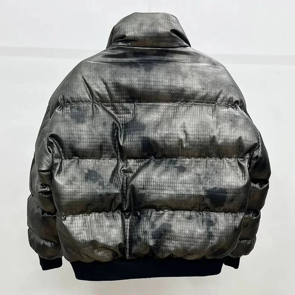 Autumn Winter Mens Loose StandUp Collar Thickened Cotton Coat High Quality Short Casual Bread Coat Trend Warm Street Y2k Jacket 251011