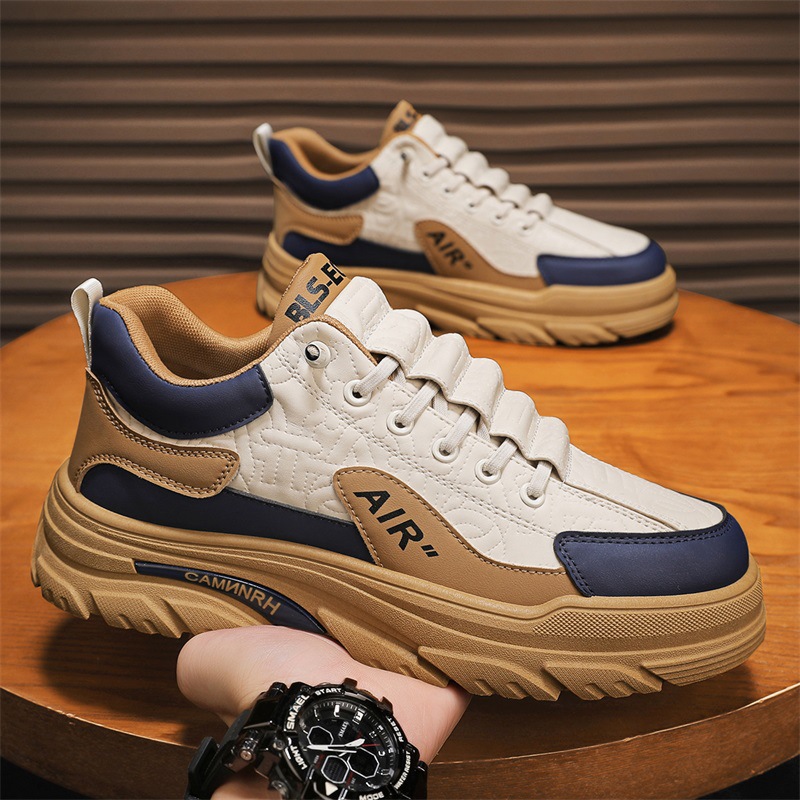 Designer shoes free shipping Autumn new thick soled anti slip work wear board shoes sports and casual low top Martin boots