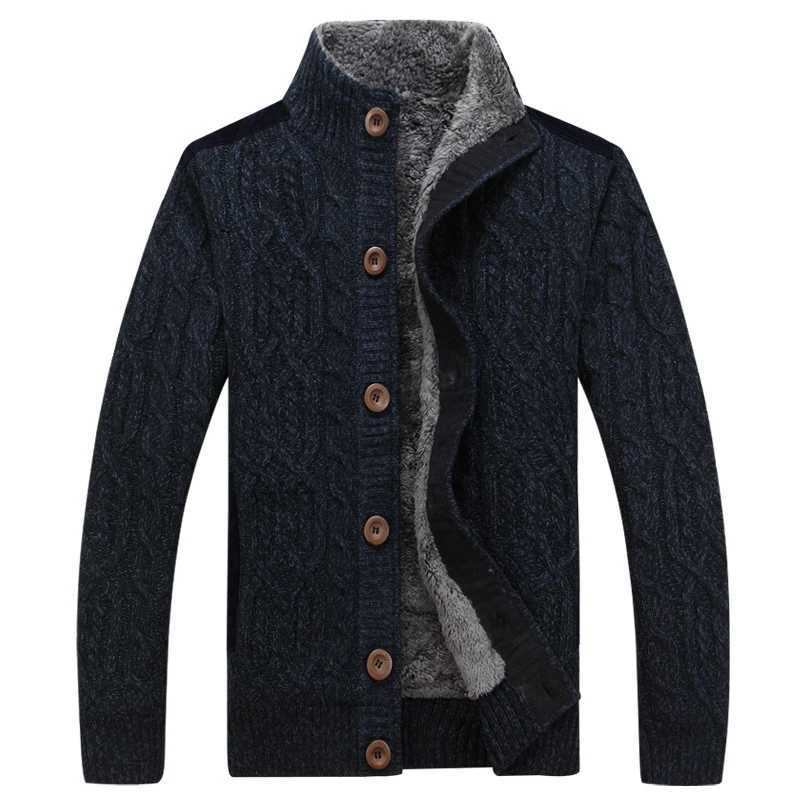 Winter Mens Cardigan Sweaters Fashion Men Fce Warm Knitted Sweater Coats Men Cotto Snow Wool Knitted Cardigan Coats Cloing W251014
