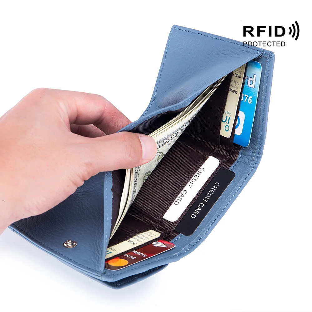 Women Genuine Leather Purses Female Small Cowhide Wallets Lady Coin Bag Card Holder Large Capacity Money Portable Clutch 251014