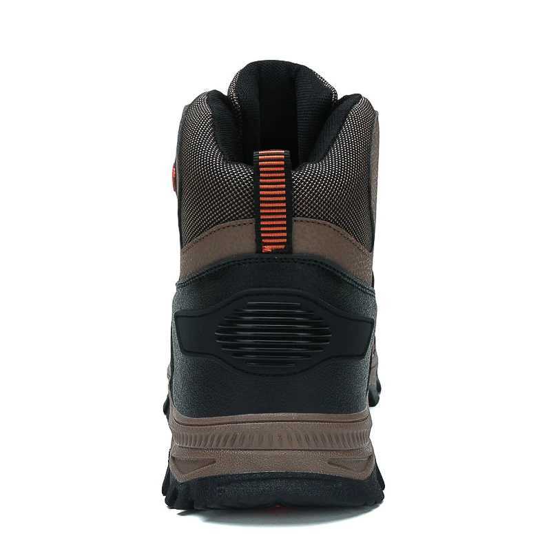 Large Size HighTop Boots Men Outdoor Warm Fur Snow Boots Black Leather Casual Ankle Boot Autumn Fall Winter Tactical Sneakers C251014